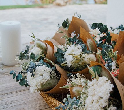 Le bouquet de fleurs sechées