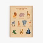 Poster des animaux de la savane