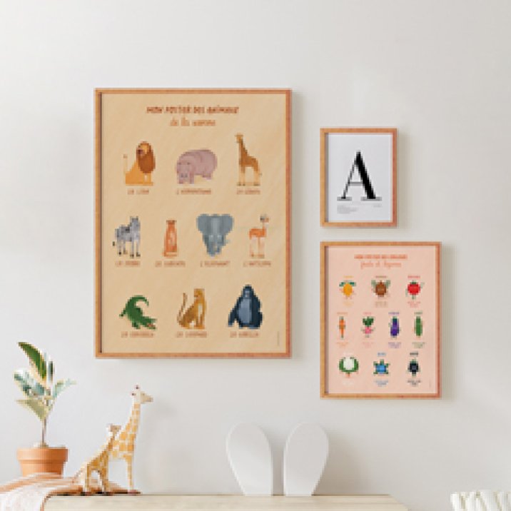 Poster des animaux de la savane